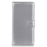 Samsung Galaxy A73 (5G) Leather Wallet Case - Silver