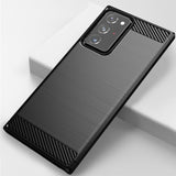 EIDERWOOD Samsung Galaxy Note 20 Ultra Brushed Carbon Fiber Flexible Plastic Case - Black