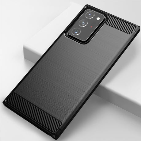 EIDERWOOD Samsung Galaxy Note 20 Ultra Brushed Carbon Fiber Flexible Plastic Case - Black