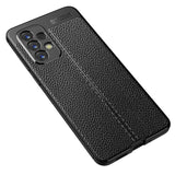 Samsung Galaxy A73 (5G) Flexible Plastic Case Litchi Texture - Black