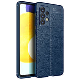 Samsung Galaxy A73 (5G) Flexible Plastic Case Litchi Texture - Blue