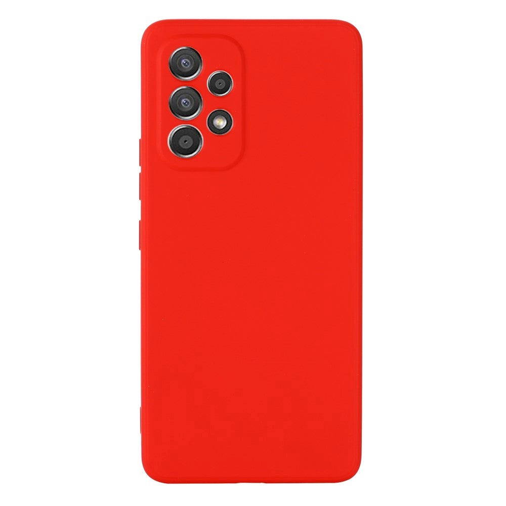 Samsung Galaxy A33 (5G) Liquid Silicone Case w. Strap - Red