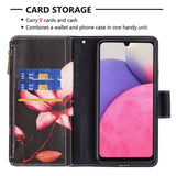 Samsung Galaxy A33 (5G) Leather Case w. Large Wallet - Flower