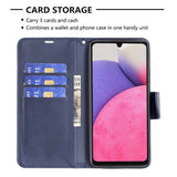 Samsung Galaxy A33 (5G) Leather Wallet Case & Strap - Blue