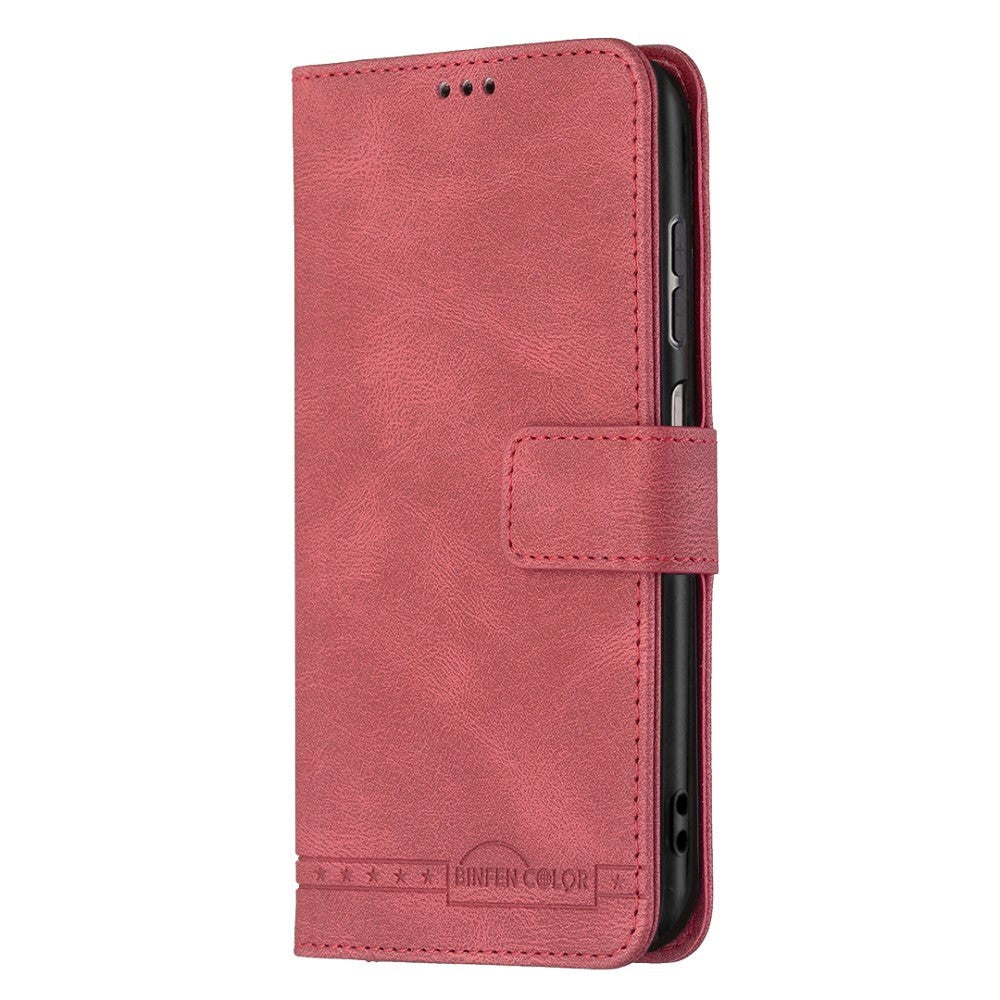 Samsung Galaxy A13 (4G) Binfin Soft Leather Wallet Case - Red