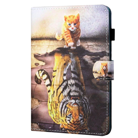 Samsung Galaxy Tab A8 10.5 "(2021) Flip Case w. Stand Mode & Card Holder - Cat & Tiger