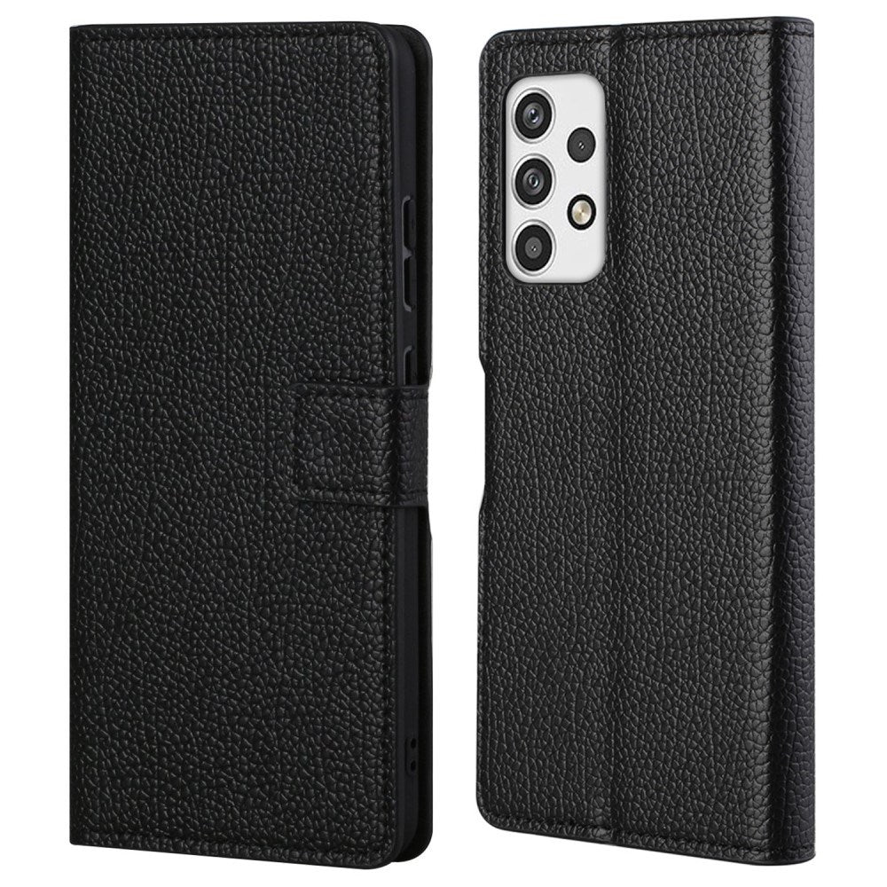EIDERWOOD Samsung Galaxy A23 / A23 (5G) Faux Leather Flip Case with Stand & Wallet - Black