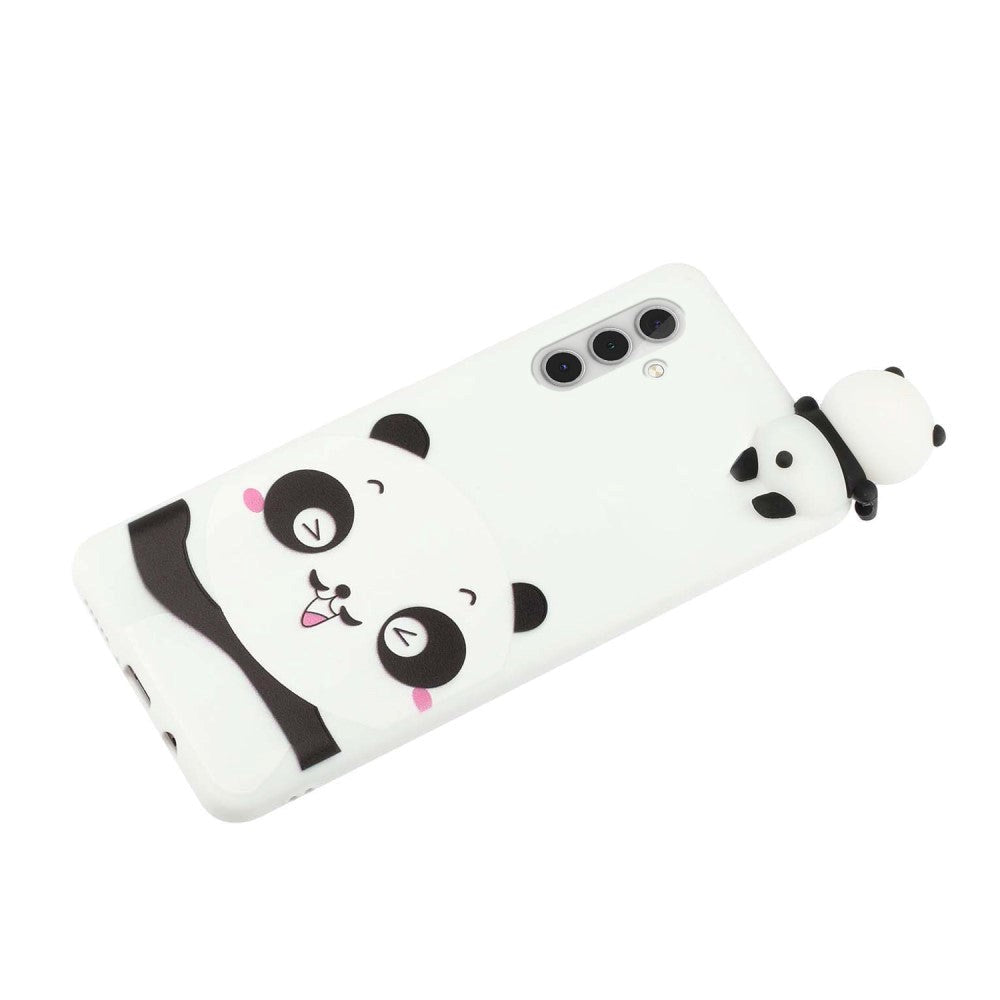 Samsung Galaxy A04s / A13 (5G) Flexible Plastic Case with panda figure - White