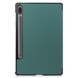 EIDERWOOD Samsung Galaxy Tab S8 Faux Leather Trifold Flip Case - Green