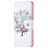 Samsung Galaxy A03 Case with Large Wallet in Leather - Flower Tree