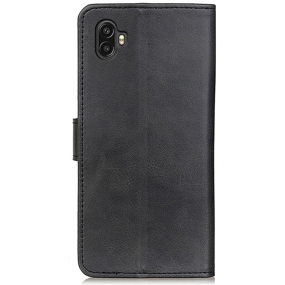 Samsung Galaxy Xcover 6 Pro Leather Wallet Case - Black