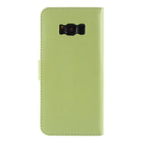 Samsung Galaxy S8 Glossy Leather Wallet Case - Green