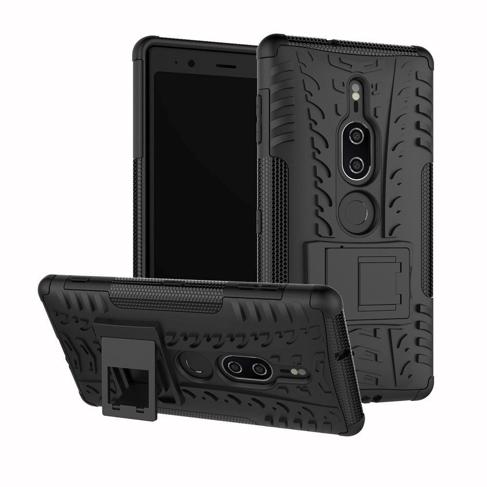 Sony Xperia XZ2 Premium Cool Tyre Tough Case w. Stand Black