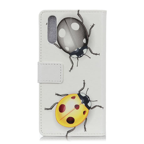 Sony Xperia L4 Leather Wallet Case Ladybug