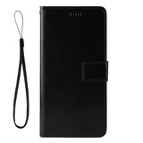 EIDERWOOD Sony Xperia 5 II Leather Case with Wallet and Strap - Black