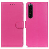 Sony Xperia 1 IV PU Litchi Leather Wallet Case - Pink