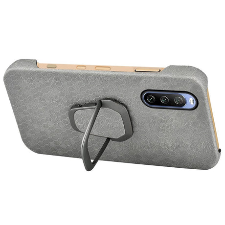 Sony Xperia 10 IV Case with Kickstand - Beehive Pattern - Grey