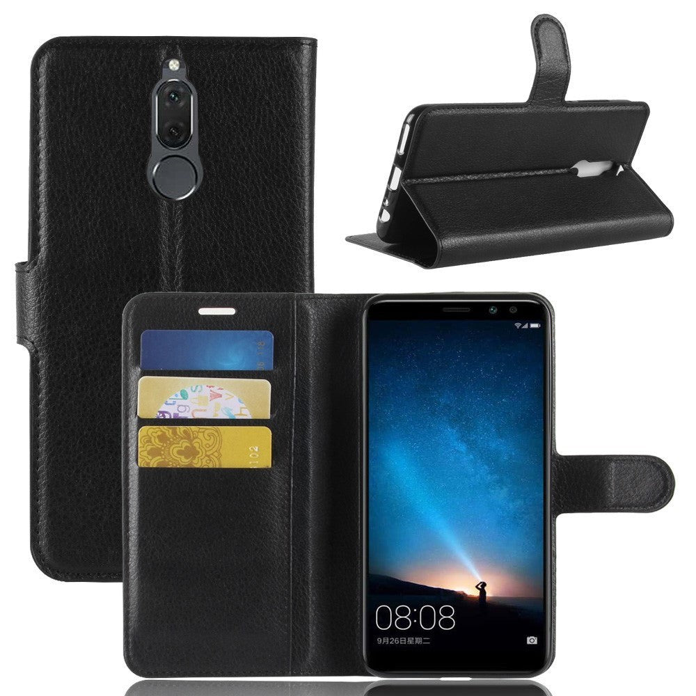 Huawei Mate 10 Lite Wallet Case Soft Pouch Leather Black