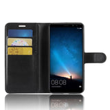 Huawei Mate 10 Lite Wallet Case Soft Pouch Leather Black