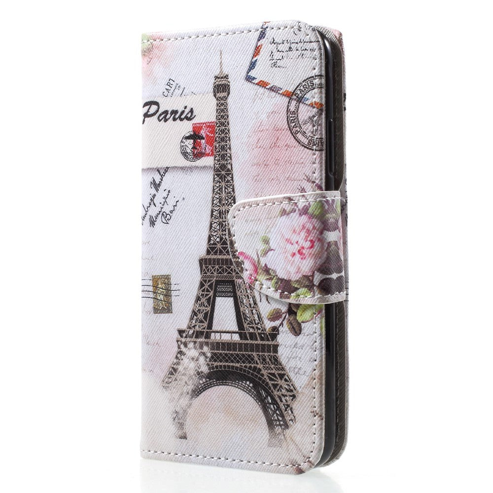 Huawei P20 Lite Leather Wallet Case & Print - Eiffel Tower