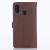 Huawei P20 Lite (2018) Wallet Leather Case Dark Brown