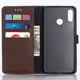 Huawei P20 Lite (2018) Wallet Leather Case Dark Brown