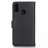 Huawei P Smart (2019) Leather Wallet Case Black