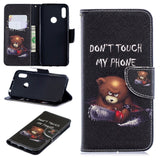 Huawei Y6 / Y6s (2019) Leather Wallet Case - Scary Bear