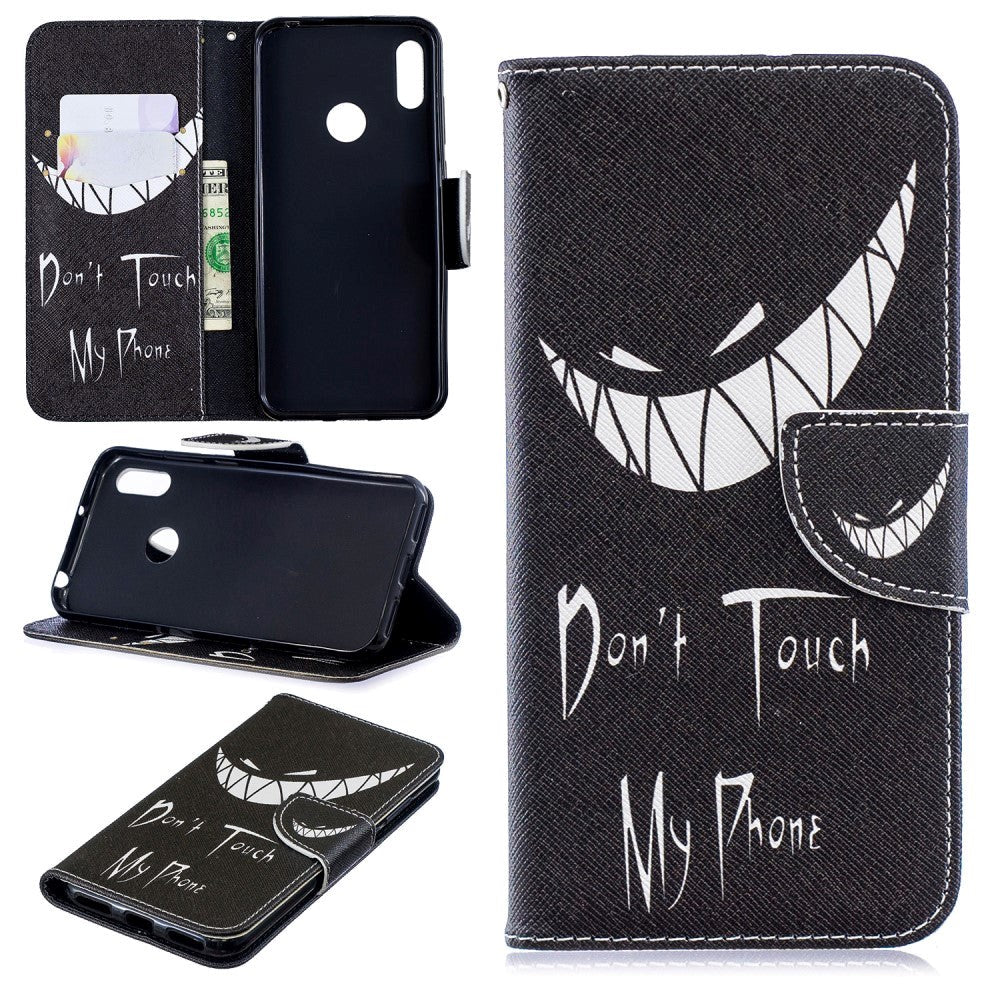 Huawei Y6 / Y6s (2019) Leather Wallet Case - Creepy Smile