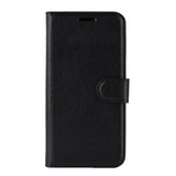 Huawei Y5 (2019) Litchi Leather Wallet Case - Black