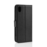 Huawei Y5 (2019) Litchi Leather Wallet Case - Black