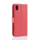 Huawei Y5 (2019) Litchi Leather Wallet Case - Red