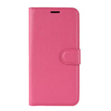 Huawei Y5 (2019) Litchi Leather Wallet Case - Pink