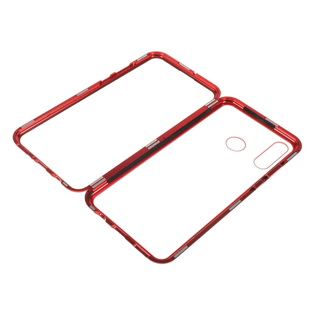 Huawei P30 Lite 360⁰ Magnetic Case w. Glass Back & Front - Red