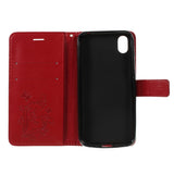 Huawei Y5 (2019) Leather Wallet Case - Red Butterfly