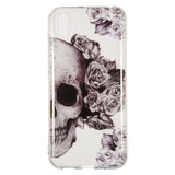 Huawei Y5 (2019) Transparent Plastic Case w. Skull