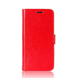 Huawei P Smart Pro Shiny Leather Flip Case - Red