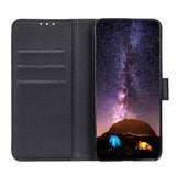 Huawei P40 Litchi Leather Wallet Case - Black