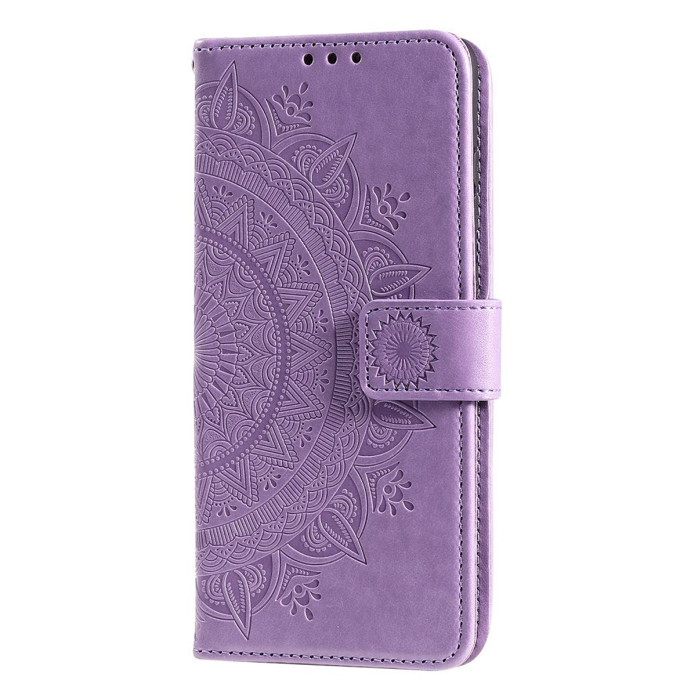 Huawei Honor 9X Lite Leather Wallet Case Mandala Pattern Purple