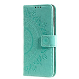 Huawei Honor 9X Lite Leather Wallet Case Mandala Pattern Mint