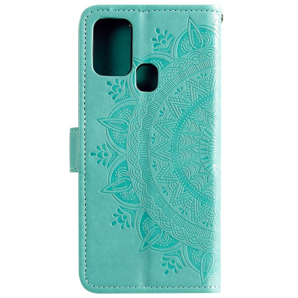 Huawei Honor 9X Lite Leather Wallet Case Mandala Pattern Mint