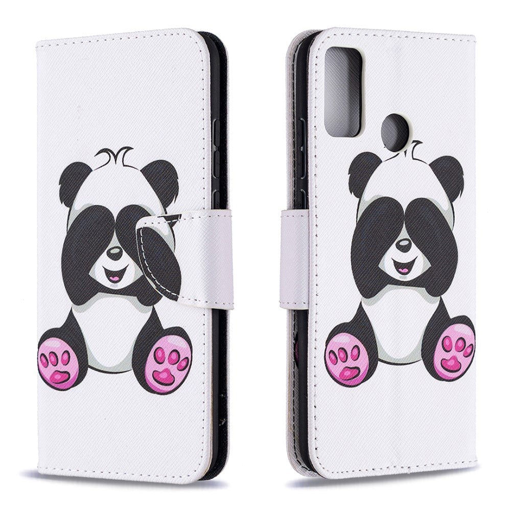 Huawei Honor 9X Lite Leather Wallet Case - Cute Panda