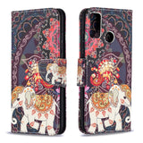 Huawei Honor 9X Lite Leather Wallet Case - Tribal Elephant