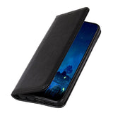 Huawei P Smart (2021) Modern Neutral Leather Wallet Case - Black