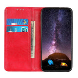 Huawei P Smart (2021) Modern Neutral Leather Wallet Case - Red