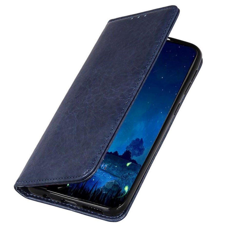 Huawei P Smart (2021) Modern Neutral Leather Wallet Case - Blue