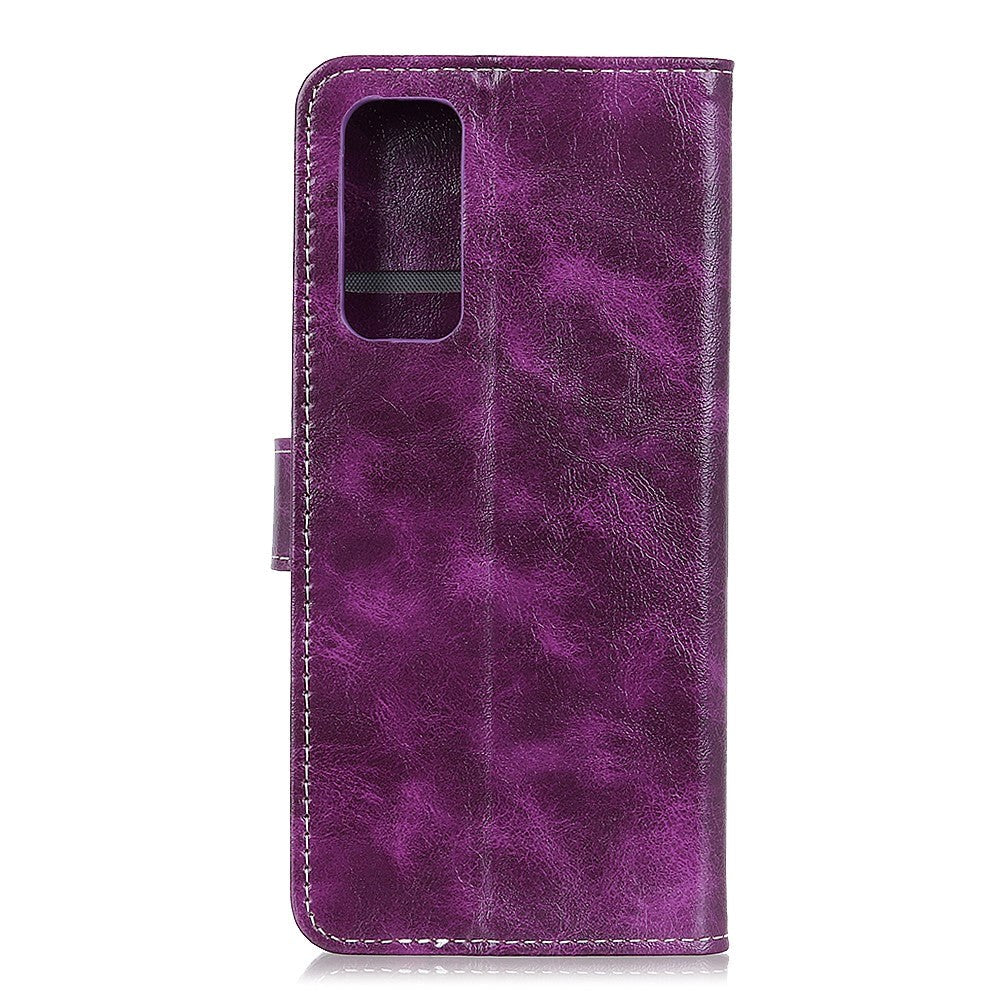 Huawei P Smart 2021 Shiny Leather Wallet Case - Purple