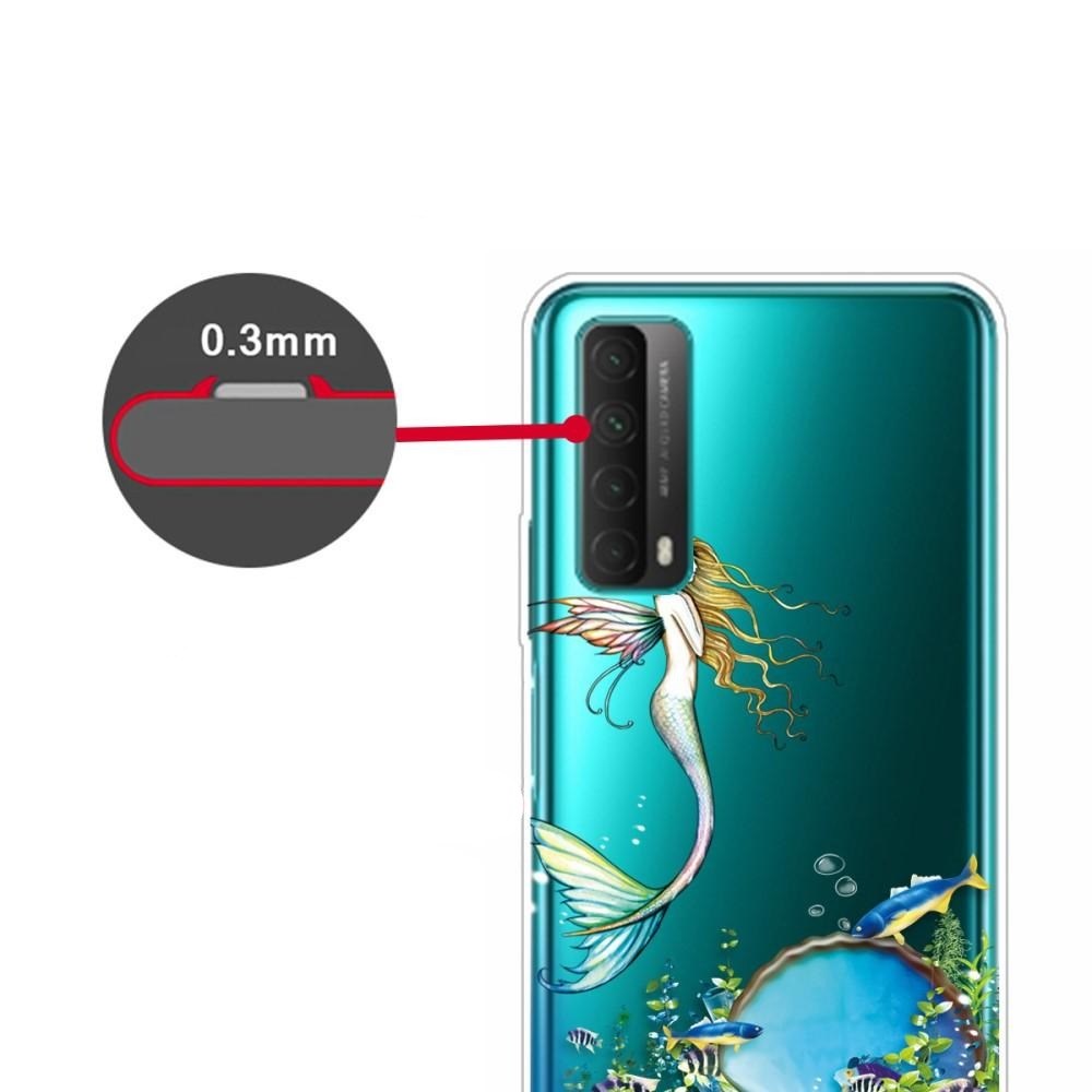 Huawei P Smart (2021) Transparent Plastic Case w. Mermaid