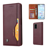 Huawei P Smart (2021) Leather Case w. Extra Card Pocket - Bordeaux