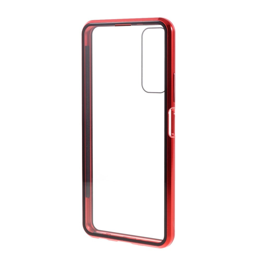 Huawei P Smart 2021 Magnetic Case w. Glass Front & Back - Red